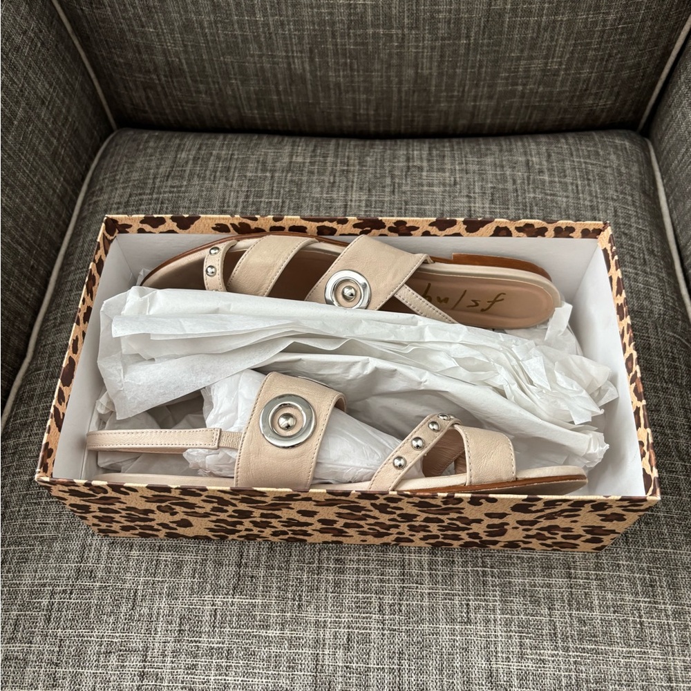 Beige Leather Sandals - Picture 4 of 6